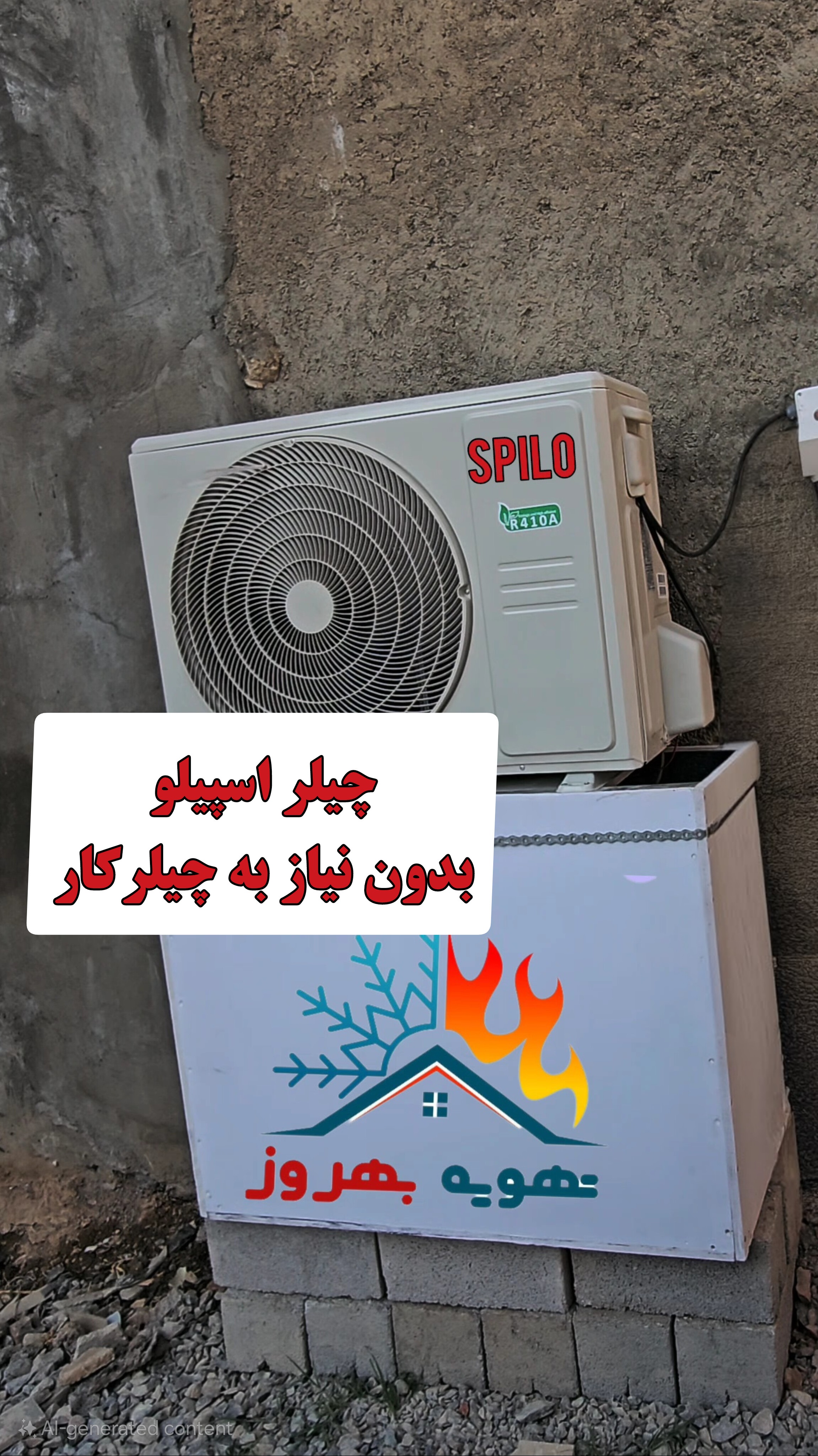 چیلر اسپیلو مدل SP100   ظرفیت اسمی 3 تن مناسب واحد 100 متری در آب و هوای تهران